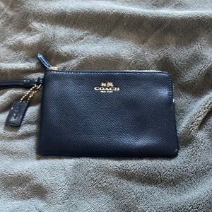 Navy blue coach wristlet